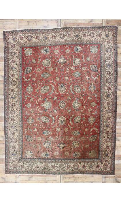 11 x 14 Antique Persian Tabriz Rug 77642