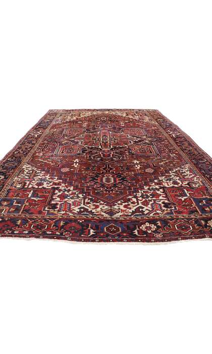 9 x 12 Antique Persian Heriz Rug 77644