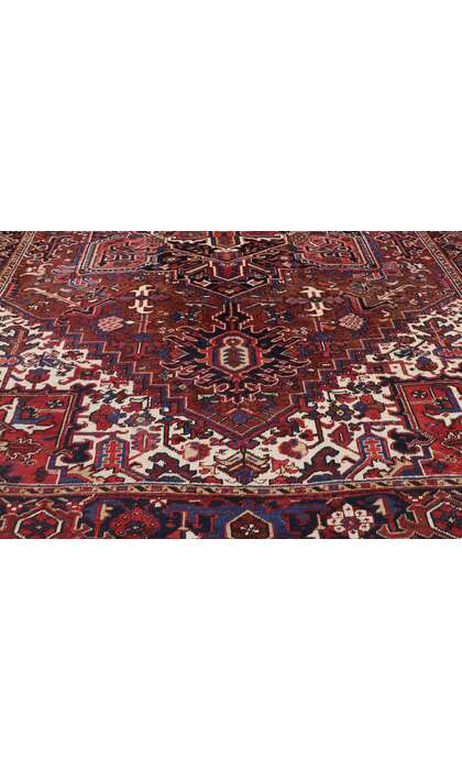 9 x 12 Antique Persian Heriz Rug 77644