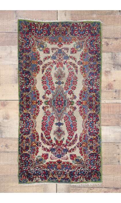 2 x 4 Vintage Persian Kerman Rug 77655
