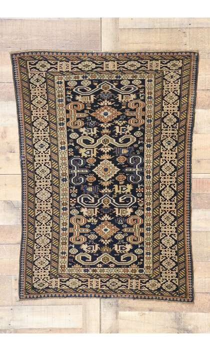 3 x 4 Antique Caucasian Shirvan Kuba Rug 77658