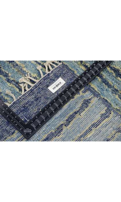 9 x 12 Blue Abstract Moroccan Rug 80630