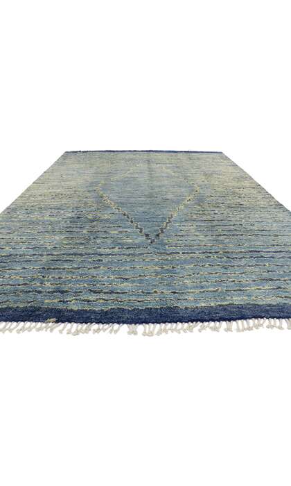 9 x 12 Blue Abstract Moroccan Rug 80630