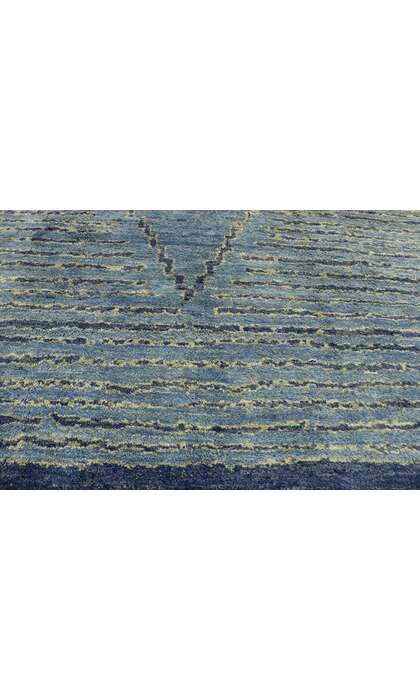 9 x 12 Blue Abstract Moroccan Rug 80630