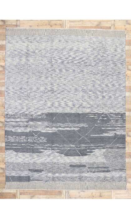 10 x 14 Modern Gray Moroccan Area Rug 80659