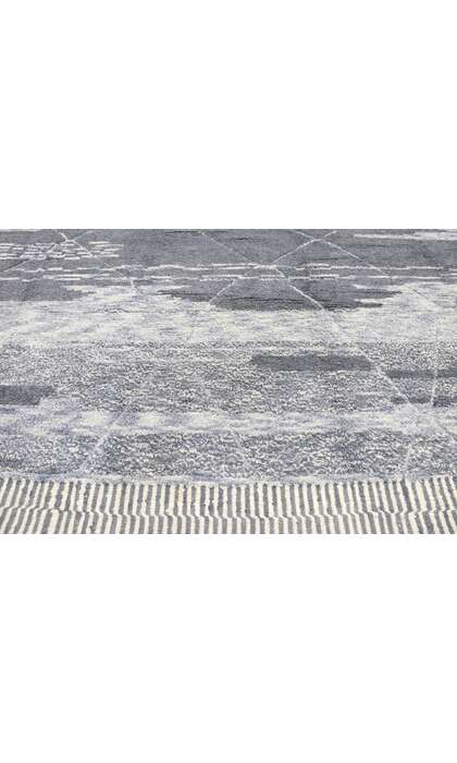 10 x 14 Modern Gray Moroccan Area Rug 80659