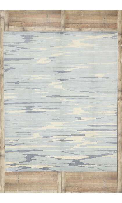 8 x 10 Contemporary Abstract Seaside Biophilic Rug 30232