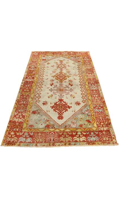 3 x 6 Antique Turkish Oushak Rug 53564