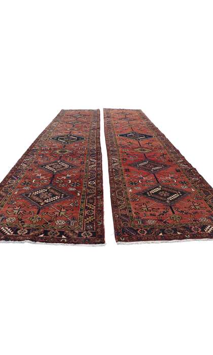 4 x 14 Vintage Persian Heriz Runner 60887