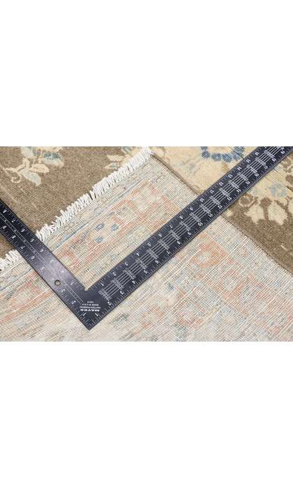 4 x 5 Distressed Vintage Persian Viss Rug 60889