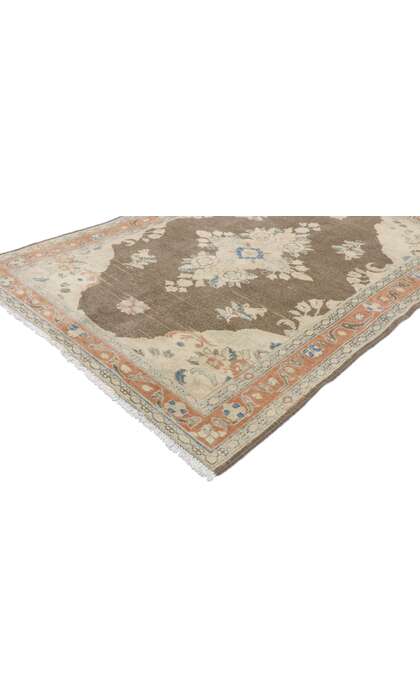 4 x 5 Distressed Vintage Persian Viss Rug 60889