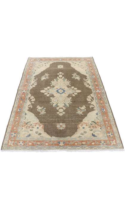 4 x 5 Distressed Vintage Persian Viss Rug 60889