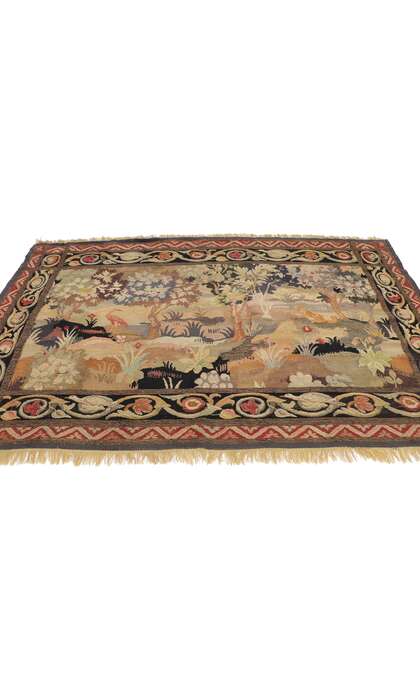 4 x 7 Antique French Aubusson Tapestry 769284 x 7 Antique French Aubusson Tapestry 76928