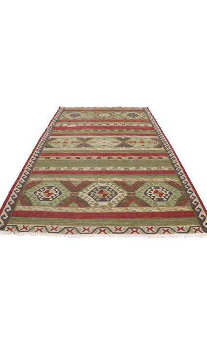 5 x 8 Vintage Persian Shiraz Kilim Rug 77482