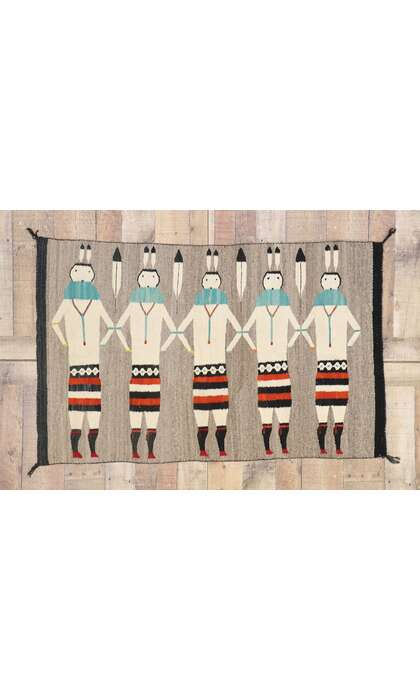 3 x 4 Vintage Navajo Yeibichai Rug 77768