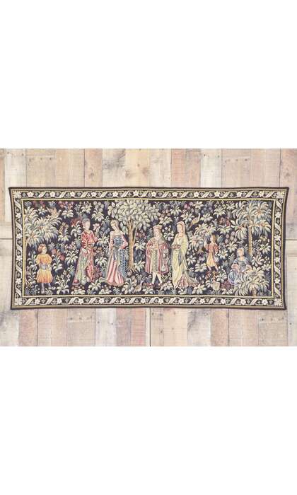2 x 5 Vintage French Medieval Tapestry 77769