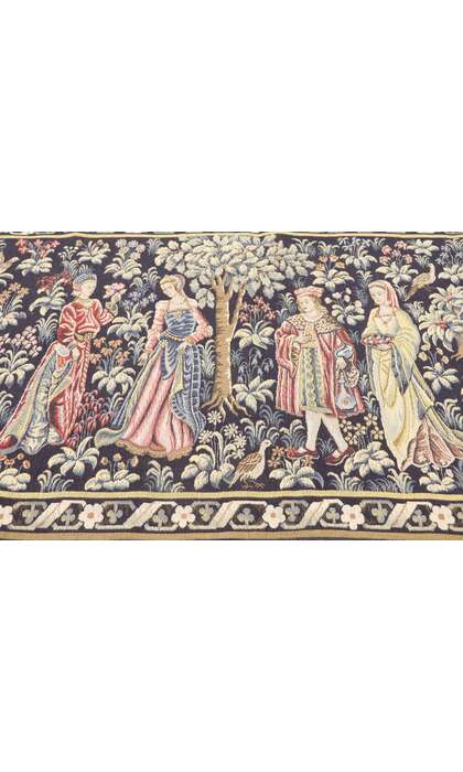 2 x 5 Vintage French Medieval Tapestry 77769