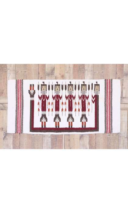 3 x 5 Vintage Navajo Yeibichai Rug 77771