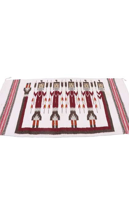 3 x 5 Vintage Navajo Yeibichai Rug 77771