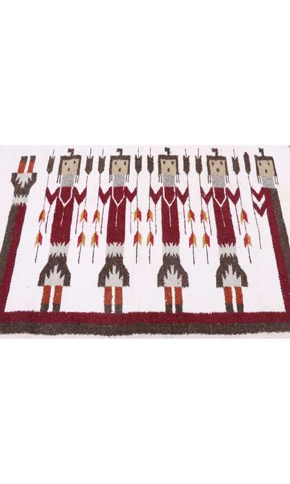 3 x 5 Vintage Navajo Yeibichai Rug 77771