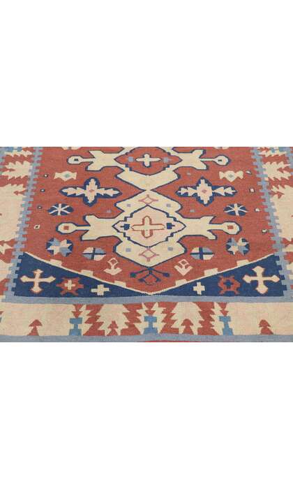 4 x 6 Vintage Persian Shiraz Kilim Rug 77800