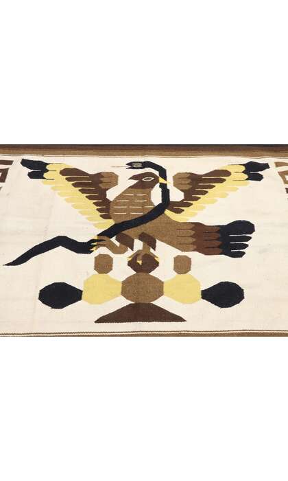 4 x 7 Vintage Mexican Zapotec Kilim Rug 77802