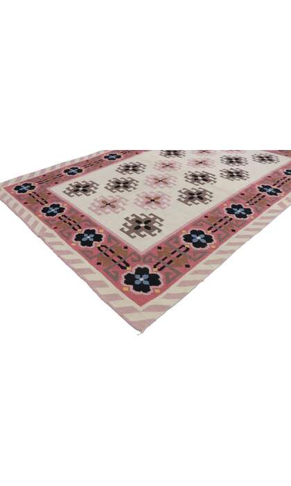 4 x 6 Vintage Romanian Kilim Rug 77804