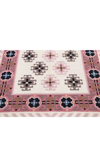 4 x 6 Vintage Romanian Kilim Rug 77804