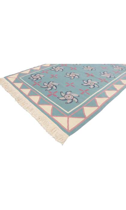 4 x 6 Vintage Romanian Kilim Rug 77805