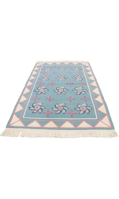 4 x 6 Vintage Romanian Kilim Rug 77805