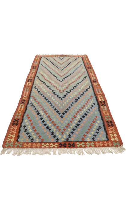 3 x 7 Vintage Persian Shiraz Kilim Rug 77808