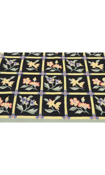 4 x 6 Vintage Floral Kilim Rug 77809