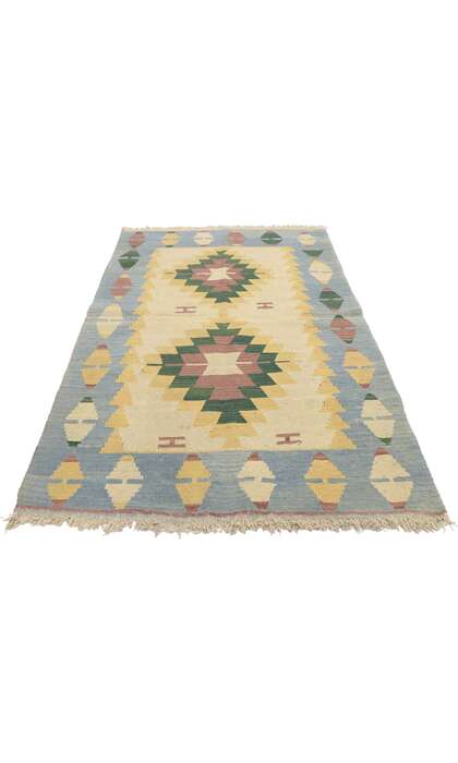 4 x 6 Vintage Persian Shiraz Kilim Rug 77810