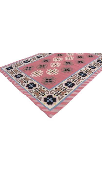 4 x 6 Vintage Romanian Kilim Rug 77811