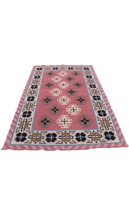 4 x 6 Vintage Romanian Kilim Rug 77811