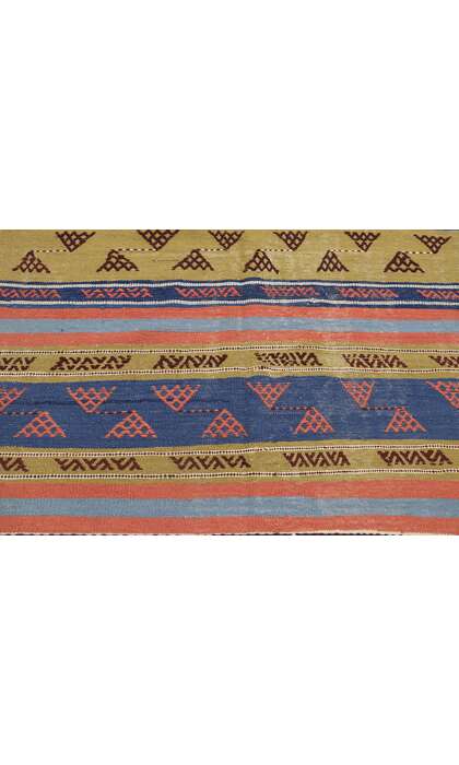 4 x 6 Vintage Persian Shiraz Kilim Rug 77813
