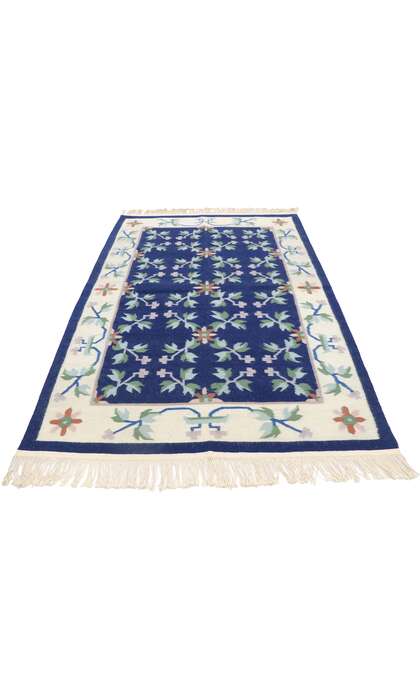 4 x 6 Vintage Floral Kilim Rug 77815