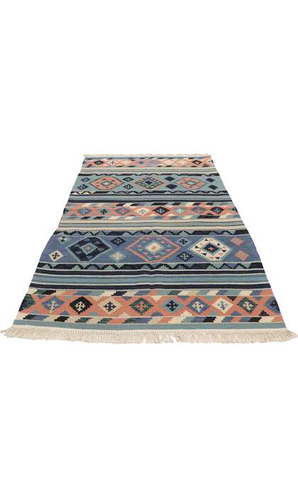 4 x 6 Vintage Persian Shiraz Kilim Rug 77816