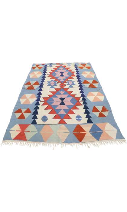 4 x 6 Vintage Persian Shiraz Kilim Rug 77822