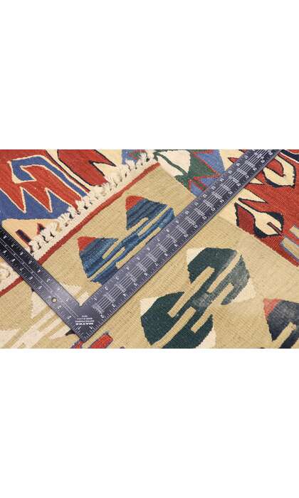 4 x 5 Vintage Persian Shiraz Kilim Rug 77824