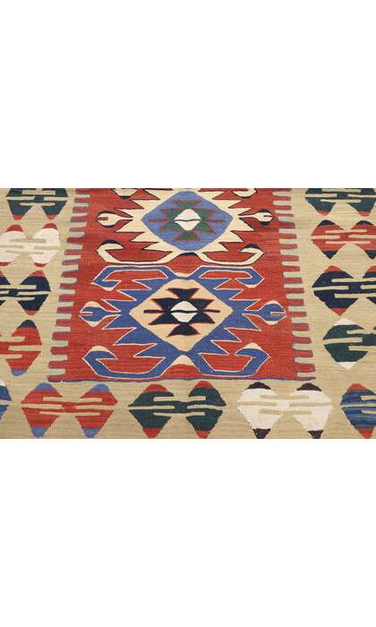 4 x 5 Vintage Persian Shiraz Kilim Rug 77824