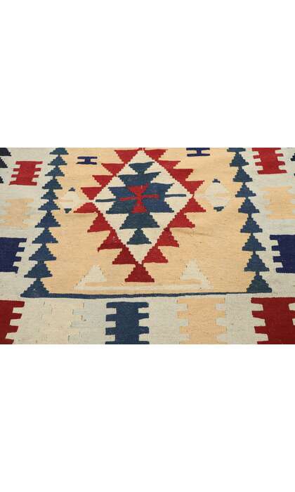 4 x 5 Vintage Persian Shiraz Kilim Rug 77826