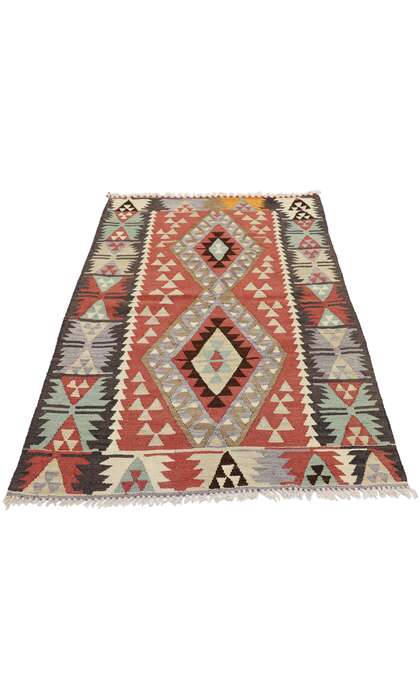 3 x 5 Vintage Persian Shiraz Kilim Rug 77833