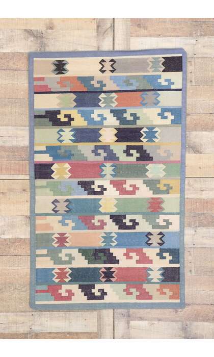 3 x 5 Vintage Persian Shiraz Kilim Rug 77834