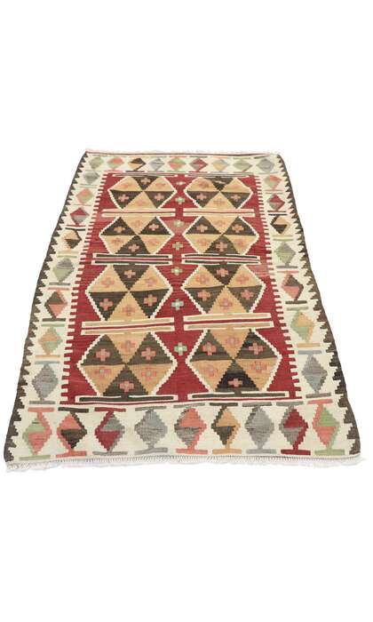 3 x 5 Vintage Persian Shiraz Kilim Rug 77835