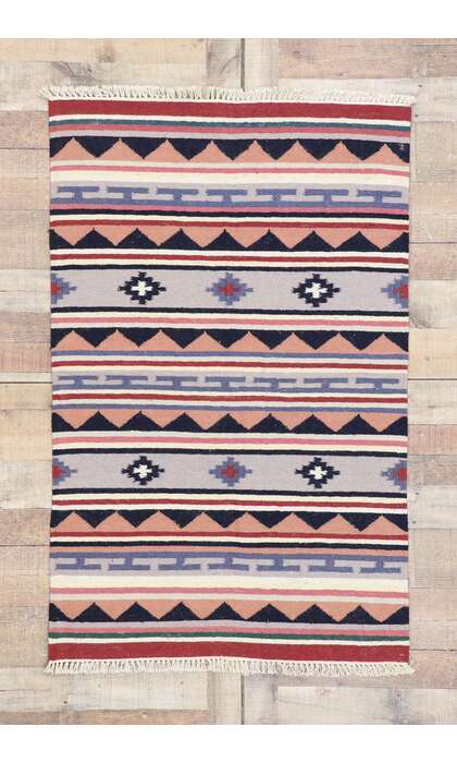 3 x 5 Vintage Persian Shiraz Kilim Rug 77836