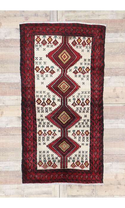3 x 7 Antique Persian Baluch Runner 77712