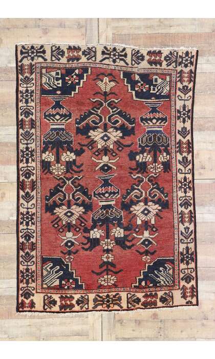 4 x 6 Antique Persian Bakhtiari Rug 77715