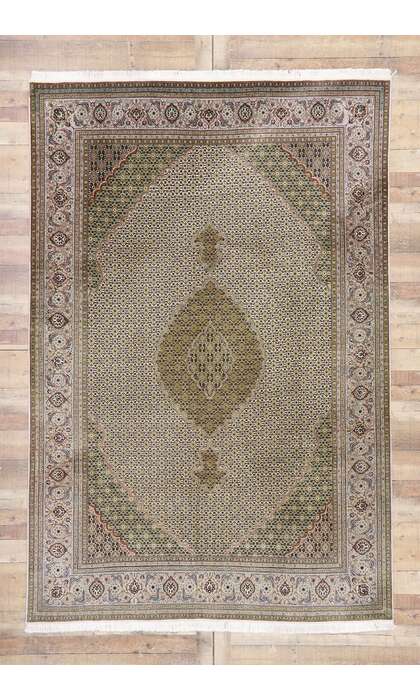 7 x 10 Vintage Persian Mahi Tabriz Rug 77792