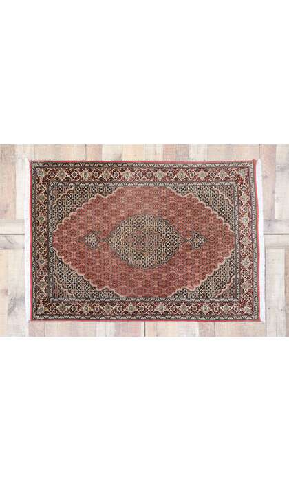 3 x 5 Vintage Persian Mahi Tabriz Rug 77794